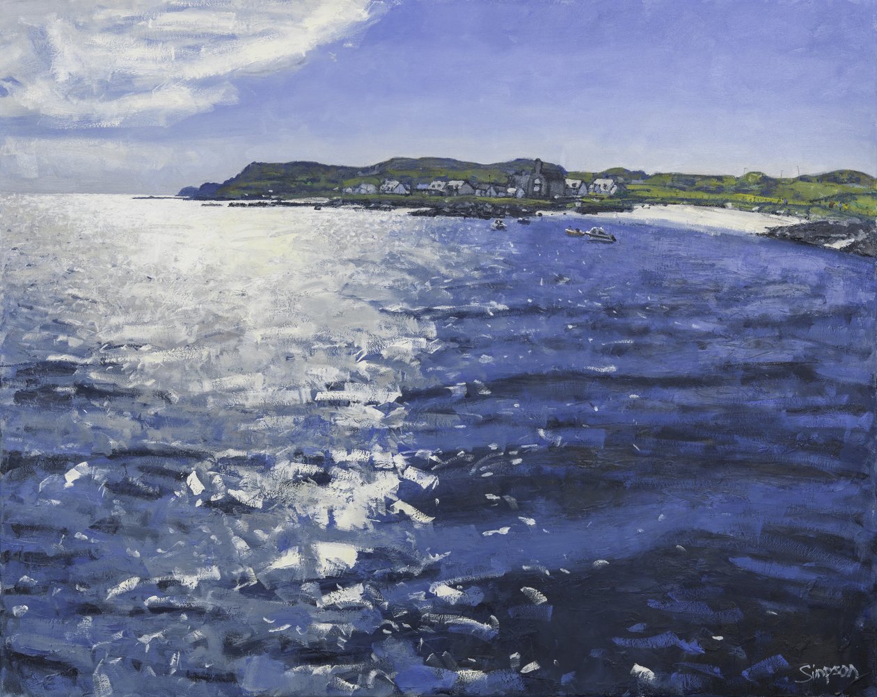 Iona Light, 2017 (olie på lærred) af Charles Simpson