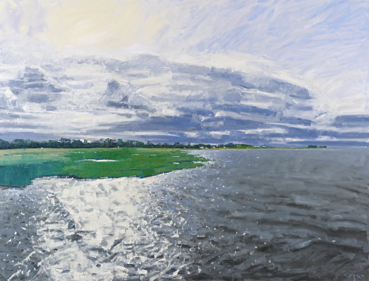 October Light, Aberlady, 2012 (olie på lærred) af Charles Simpson