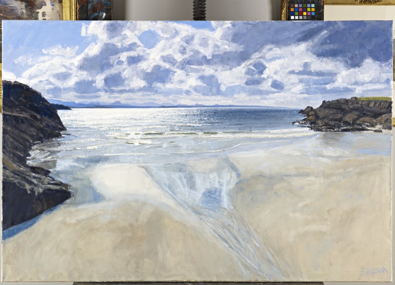 South, Achiltibuie Distant, 2011 (olie på lærred) af Charles Simpson