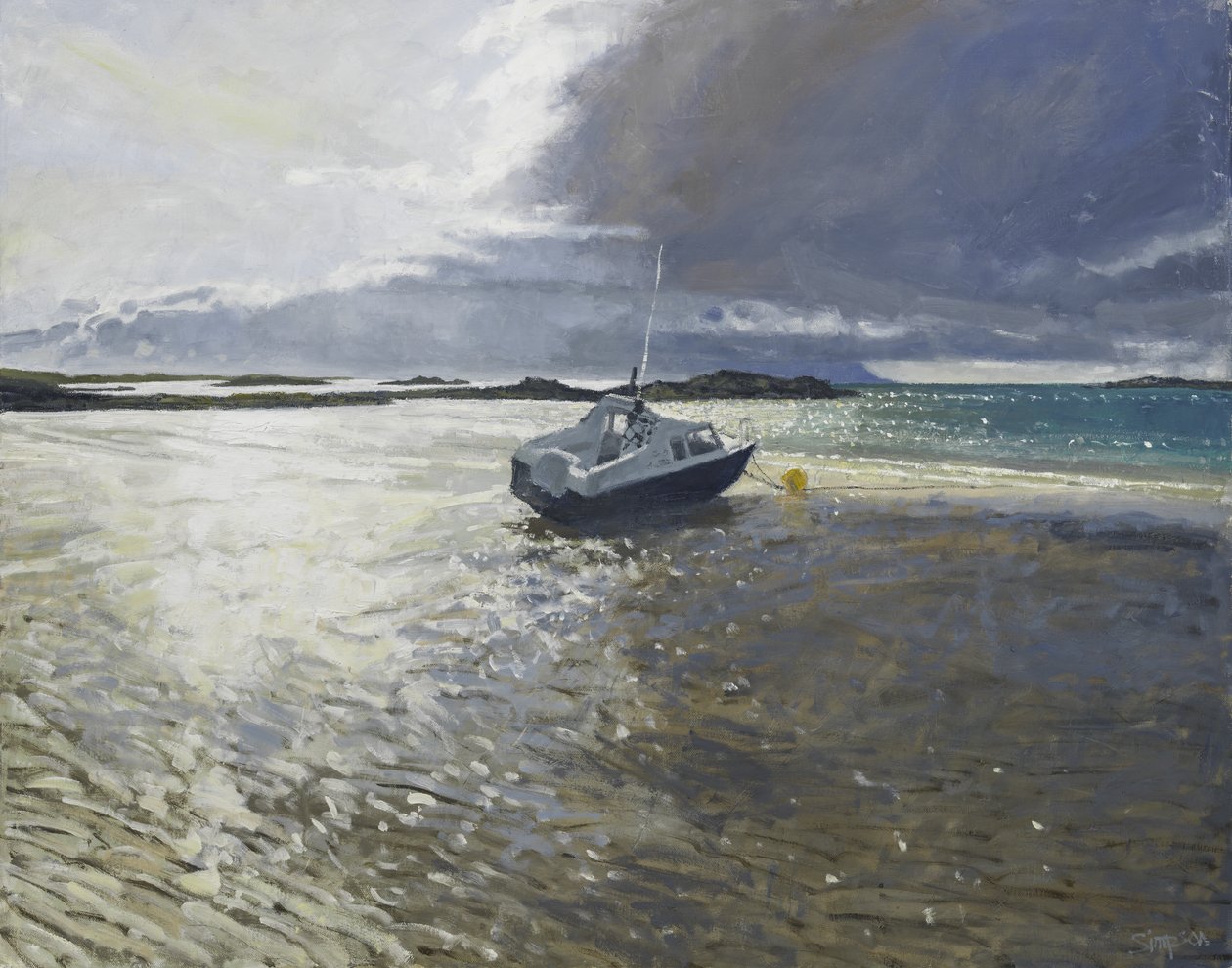 Storm Approaching, 2017 (olie på lærred) af Charles Simpson