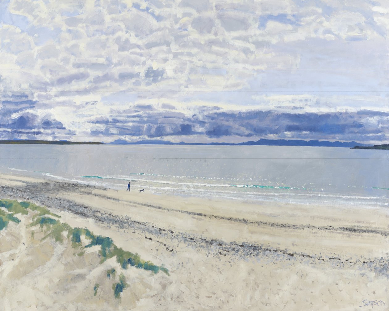 Walker  Dog, 2012 (olie på lærred) af Charles Simpson