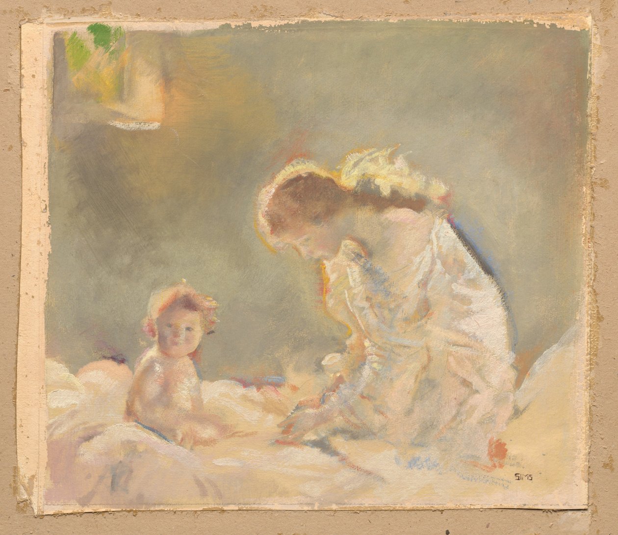 Børnegudstjeneste, ca. 1926. af Charles Sims