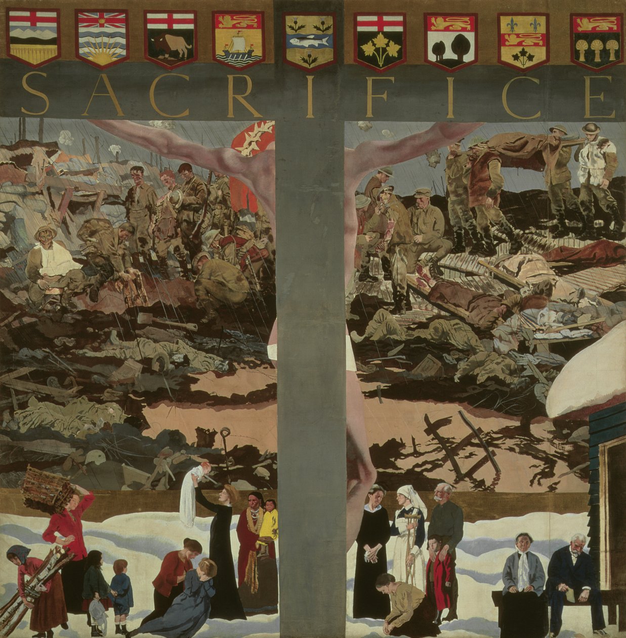 Sacrifice, ca. 1918 (olie) af Charles Sims