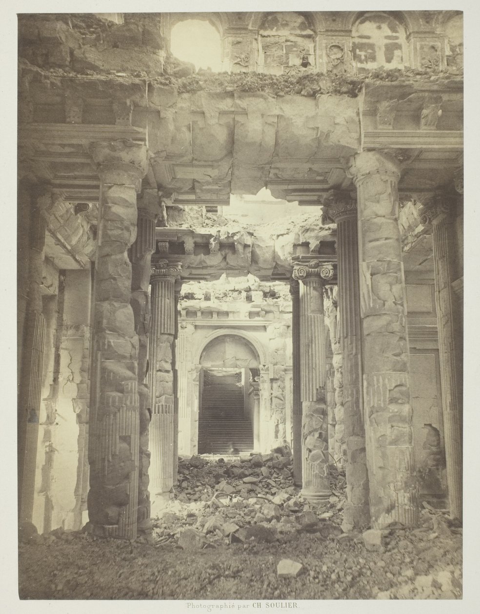Paris Fire (The Grand Staircase Entrance) af Charles Soulier