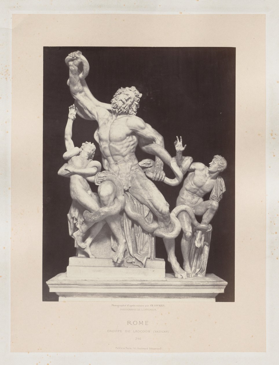 Rom: Laocoon Vatican Group, ca. 1860. af Charles Soulier