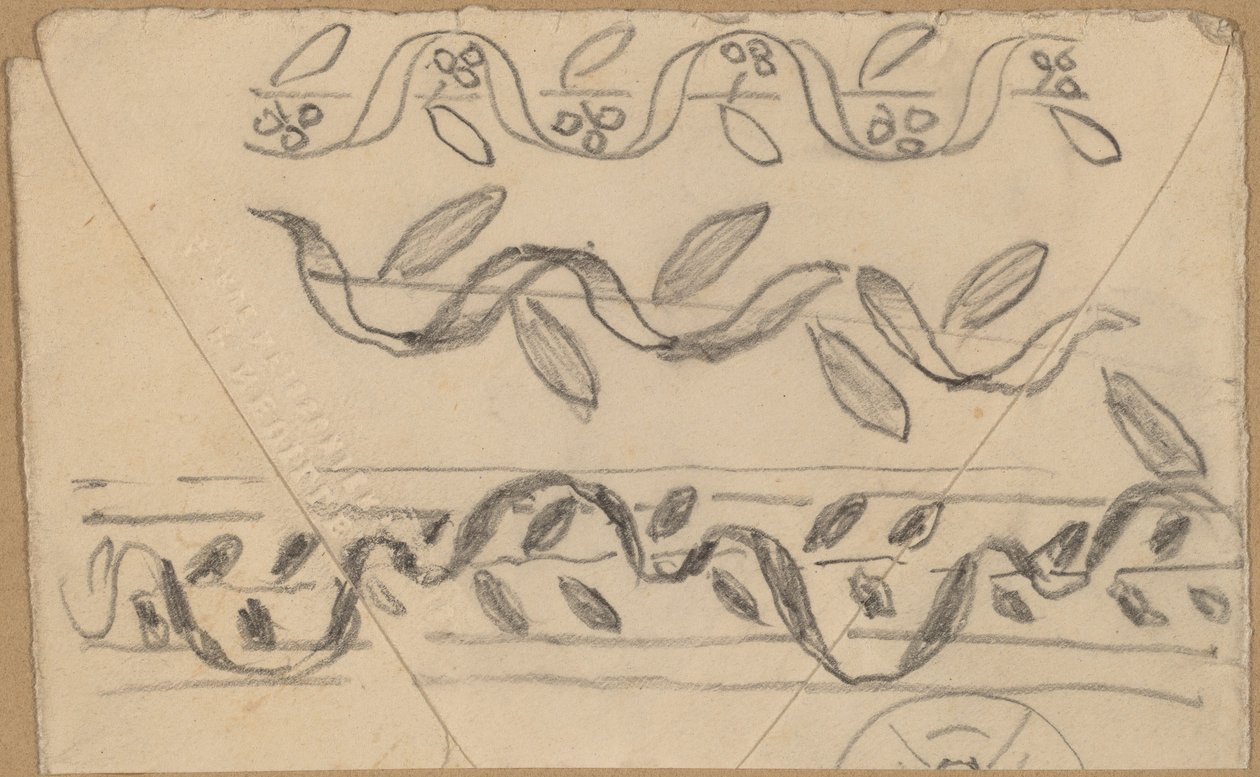 Studier til Border Designs af Charles Sprague Pearce