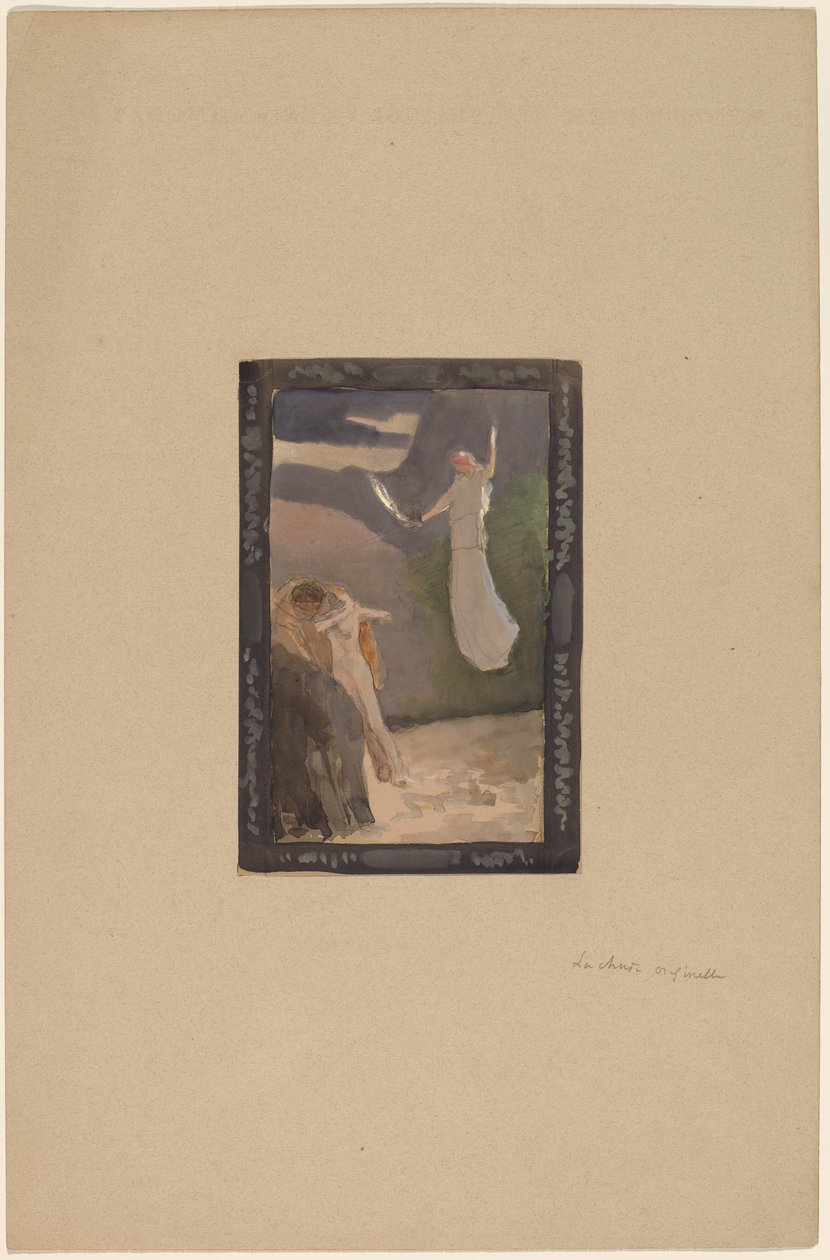Undersøgelse for et panel af Charles Sprague Pearce