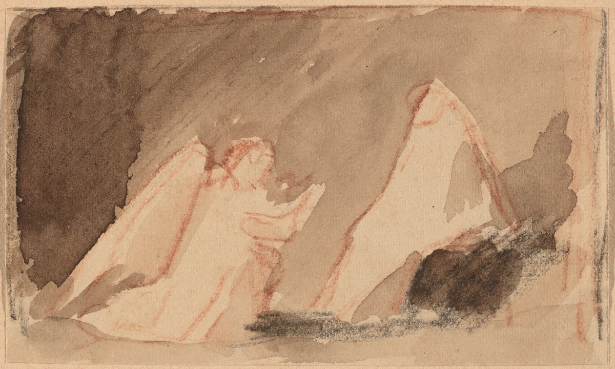 Undersøgelse for et panel af Charles Sprague Pearce