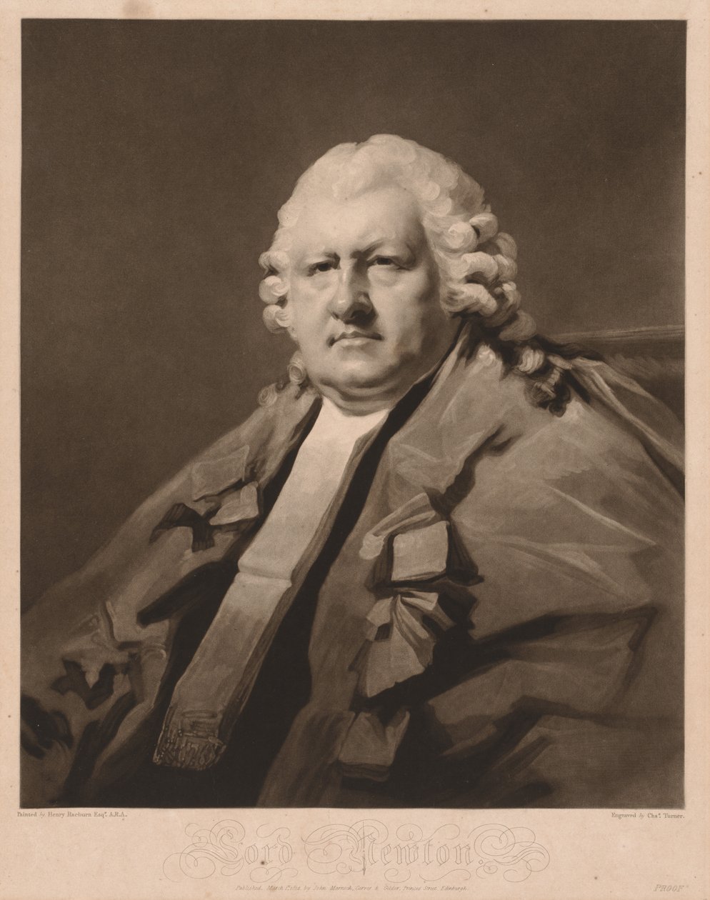 Lord Newton, 1814. af Charles Turner