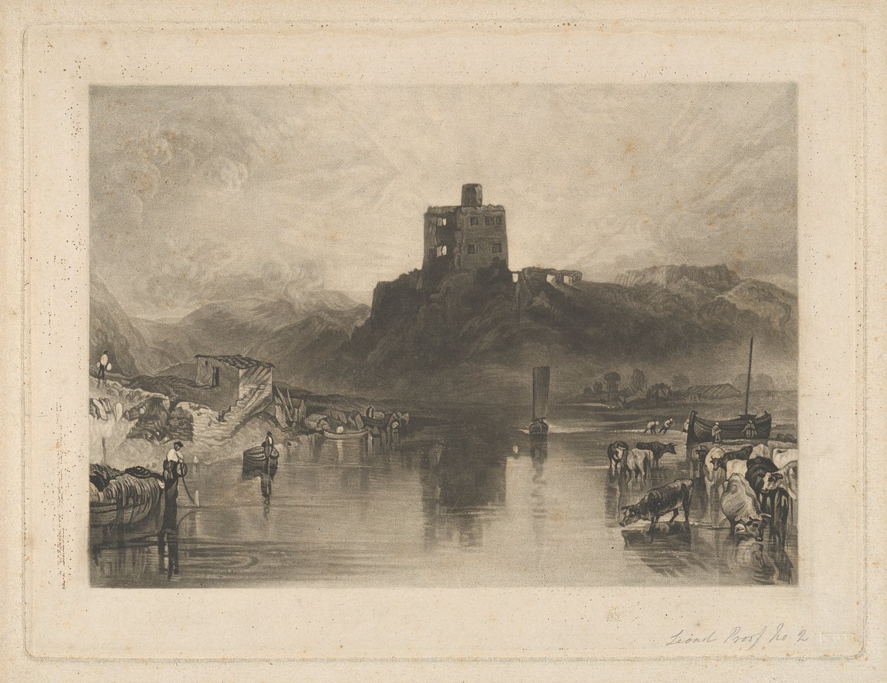 Norham Castle, ved floden Tweed af Charles Turner