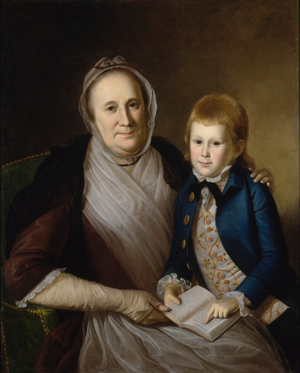 Mrs. James Smith og barnebarn, 1776. af Charles Willson Peale