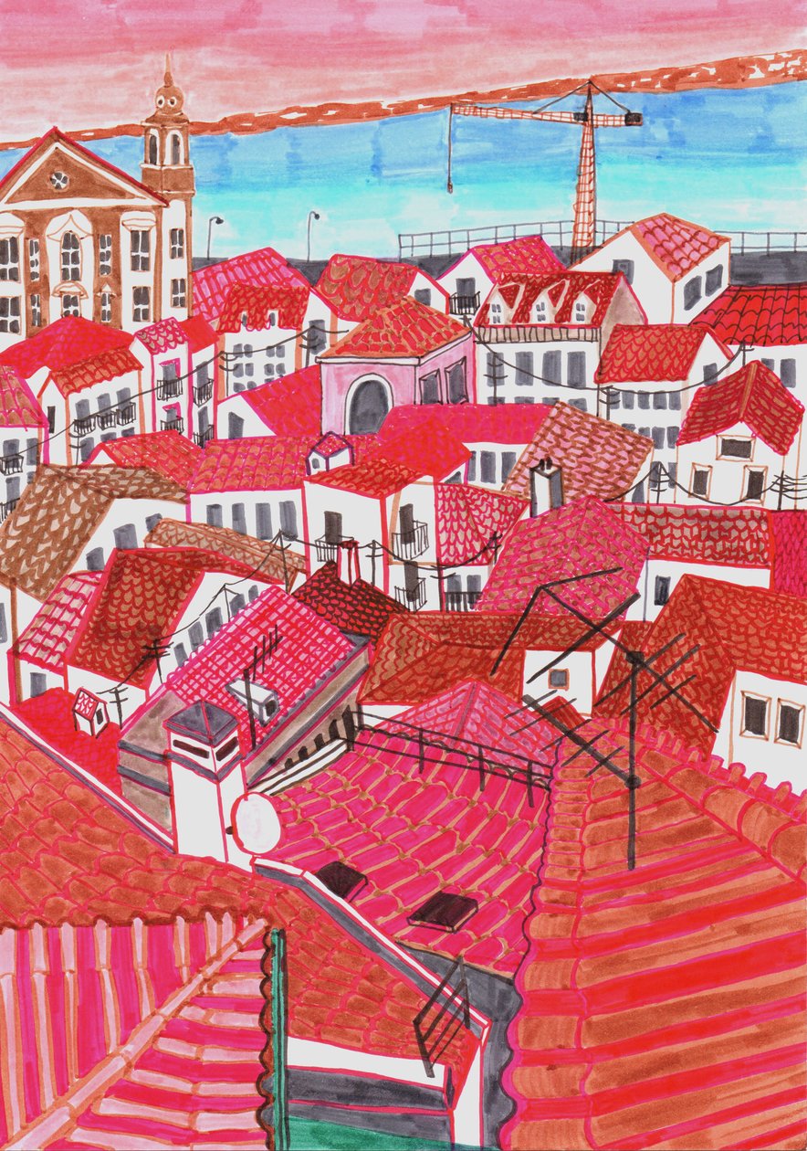 Lissabon, 2017 (pensel) af Charlotte Orr