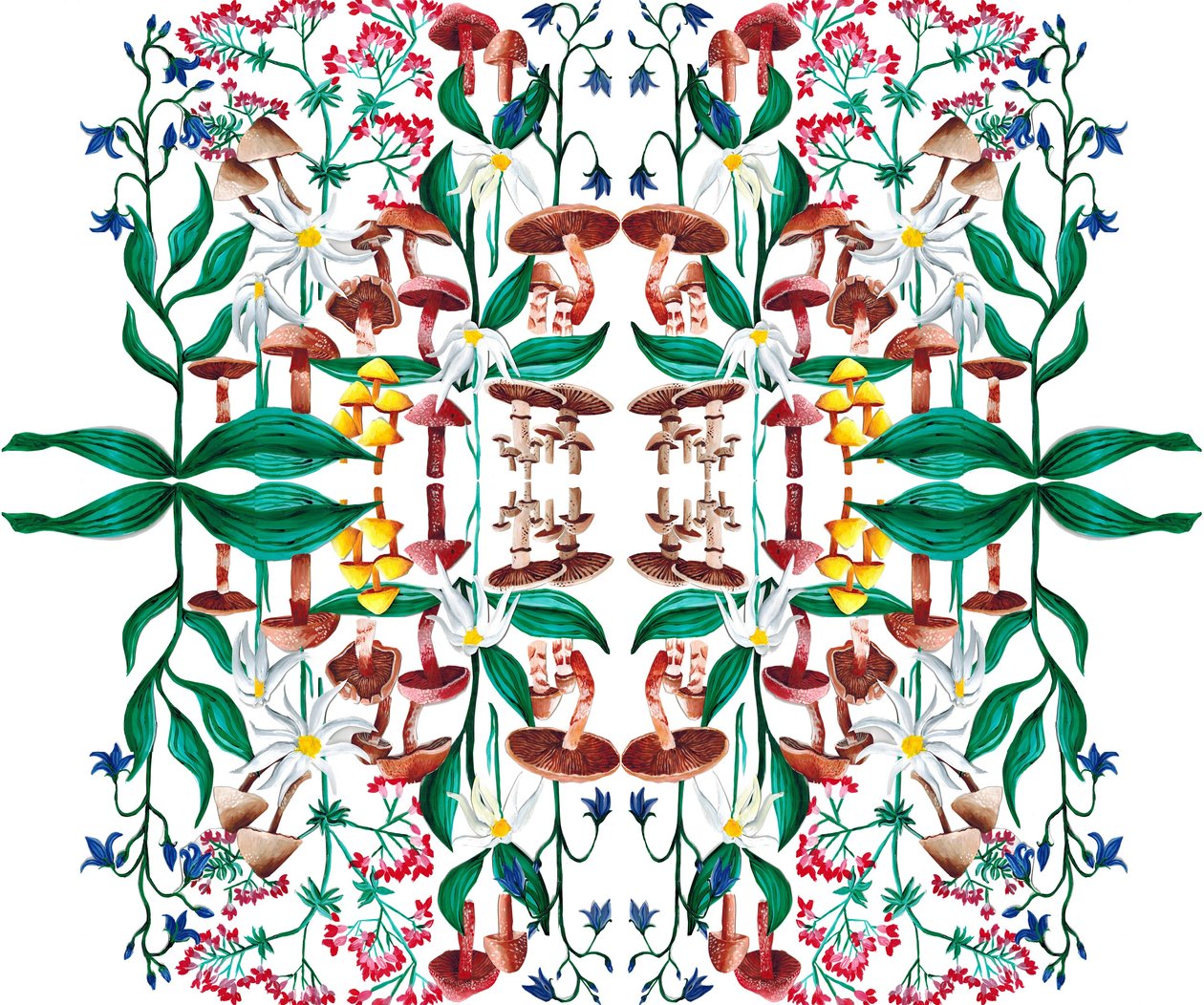Vilde planter, 2015 akryl af Charlotte Orr