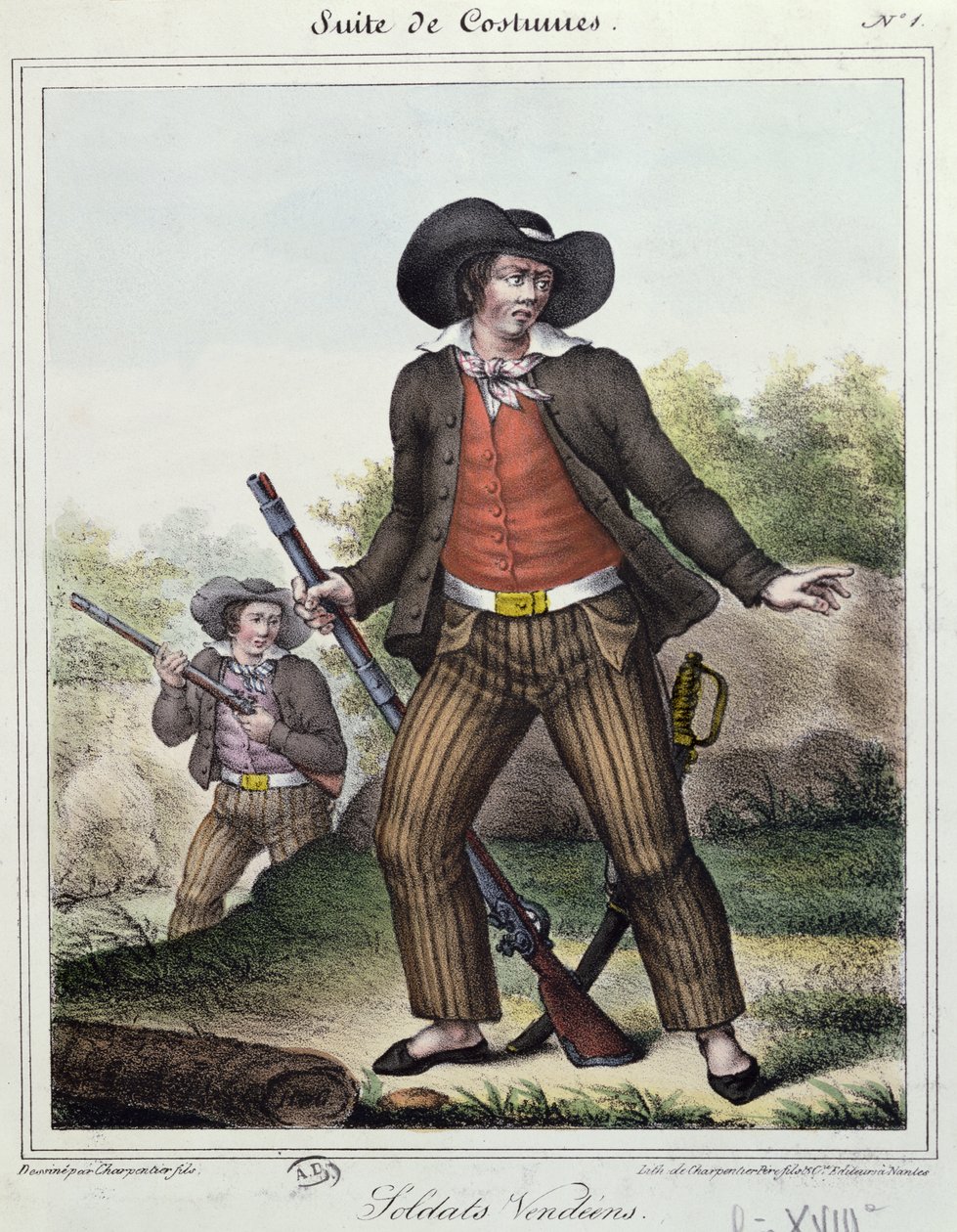 Soldater fra Vendée på tidspunktet for den franske revolution, ca. 1845 af Charpentier