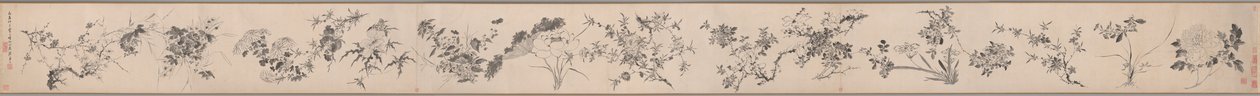 De fire årstiders blomster 四季花卉圖 af Chen Jiayan