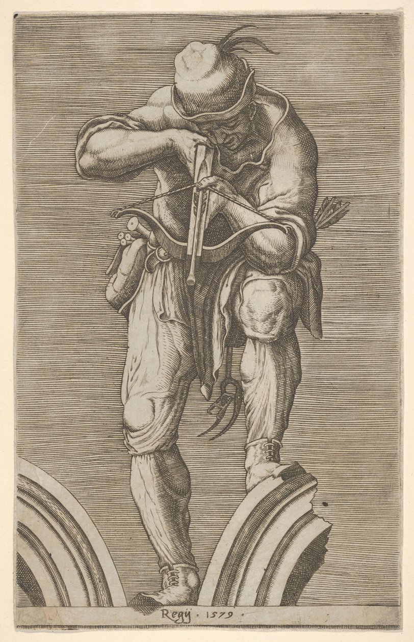 En mand, der skyder en armbrøst, 1579. af Cherubino Alberti