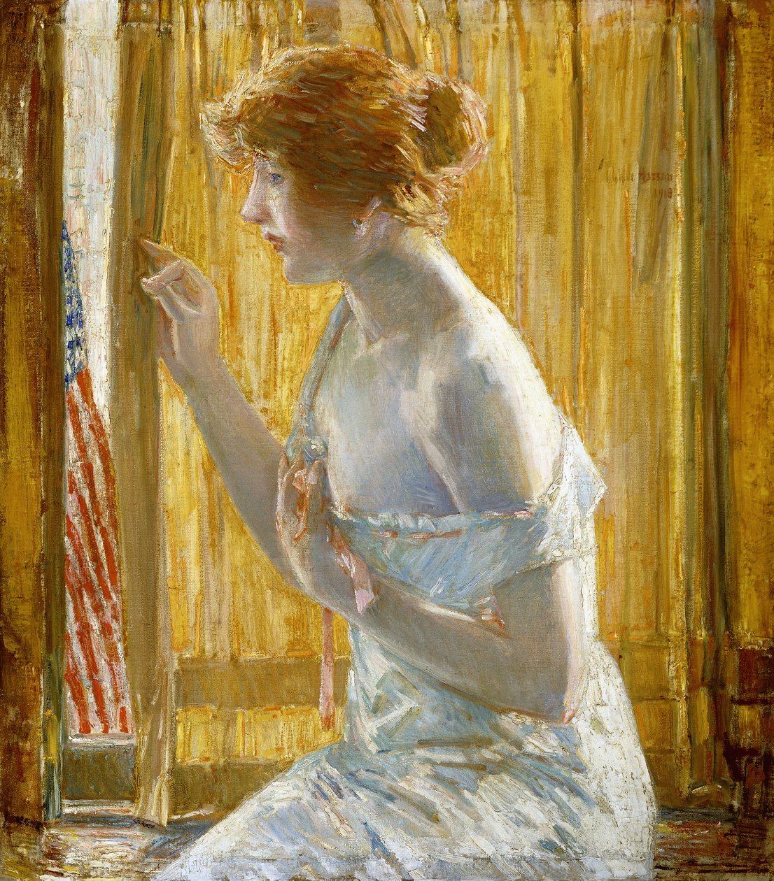 Drenge går forbi af Childe Frederick Hassam