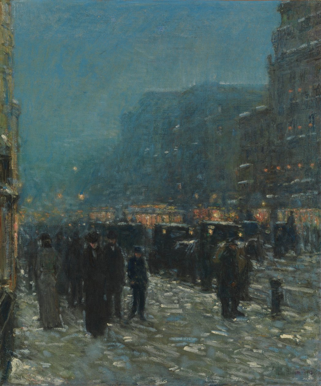 Broadway og 42nd Street af Childe Frederick Hassam