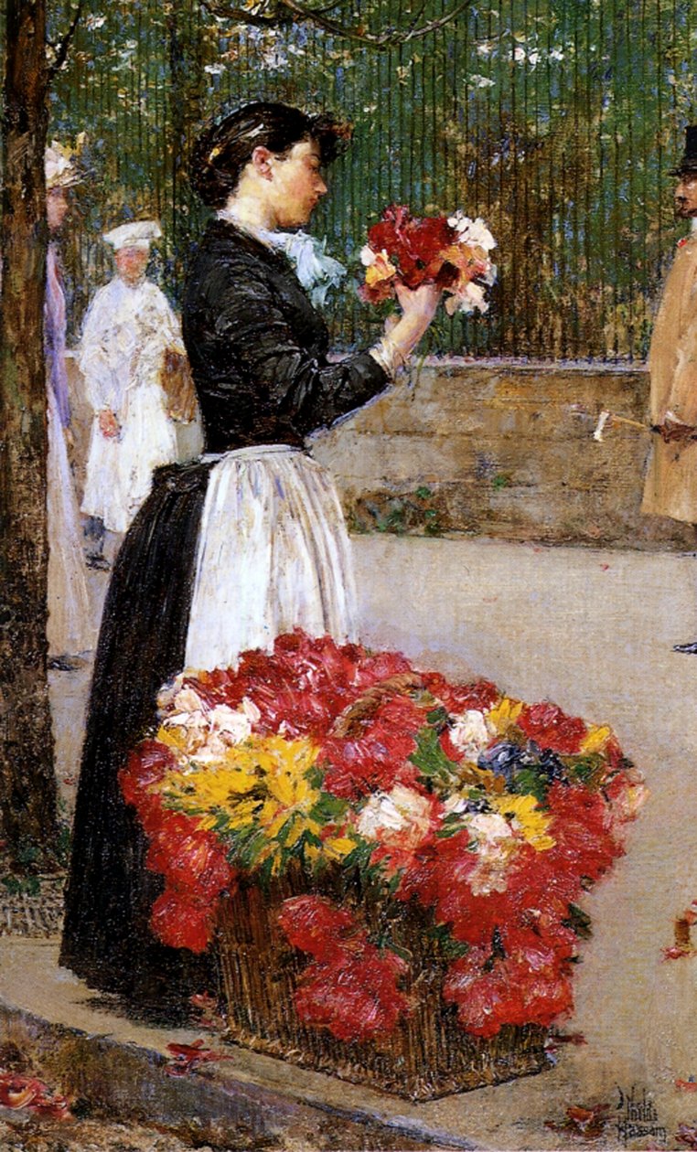 Blomsterpigen af Childe Frederick Hassam