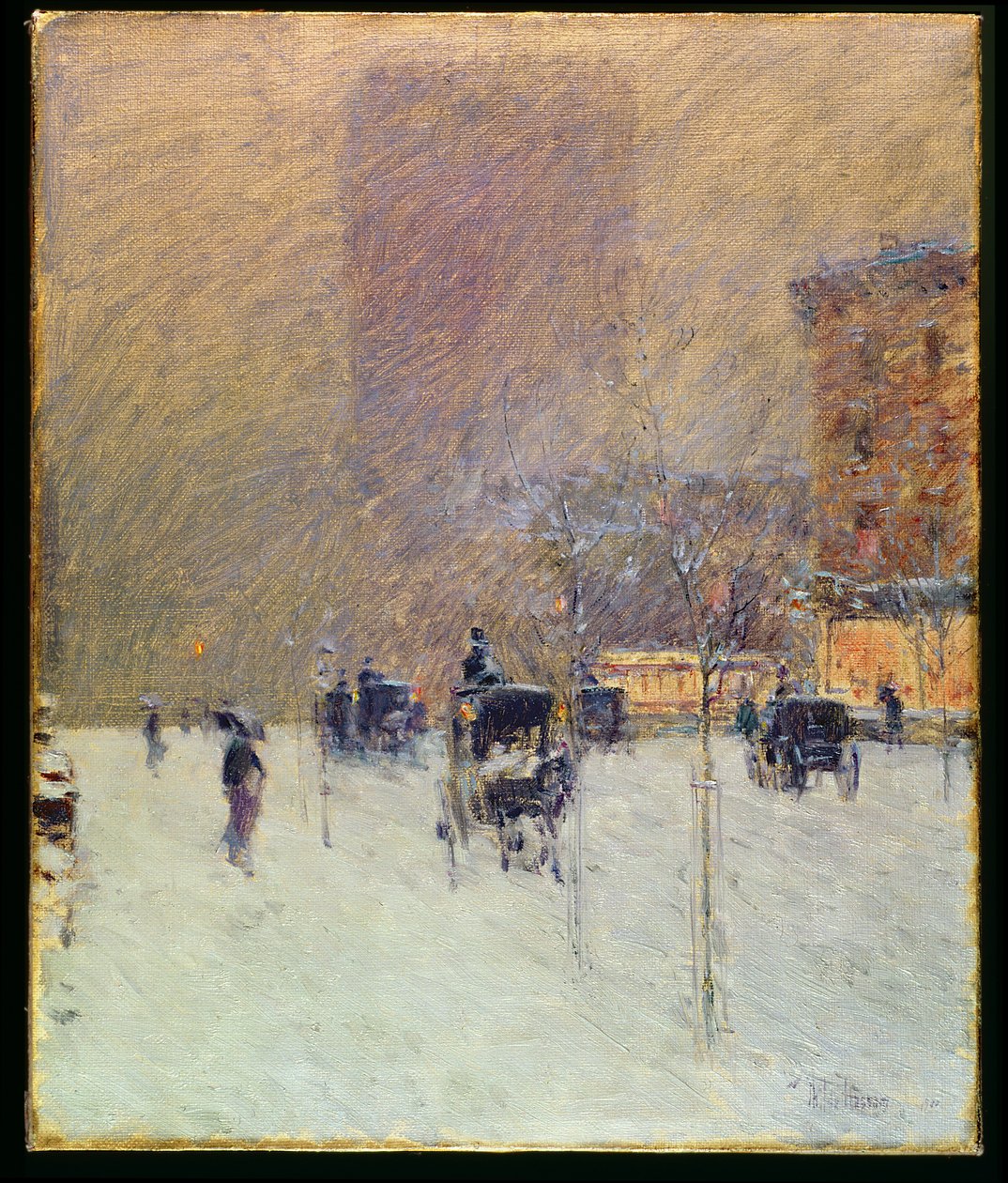 Vintereftermiddag i New York af Childe Frederick Hassam