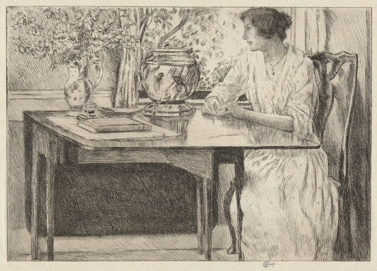 Colonial Table, Cos Cob, 1915 af Childe Hassam