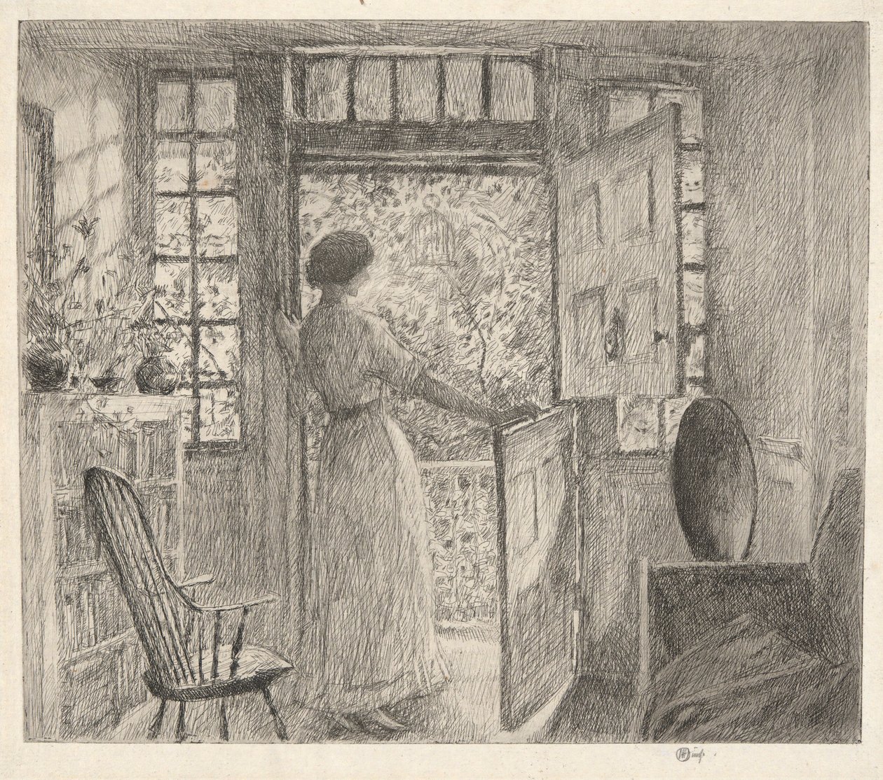 hollandsk dør af Childe Hassam