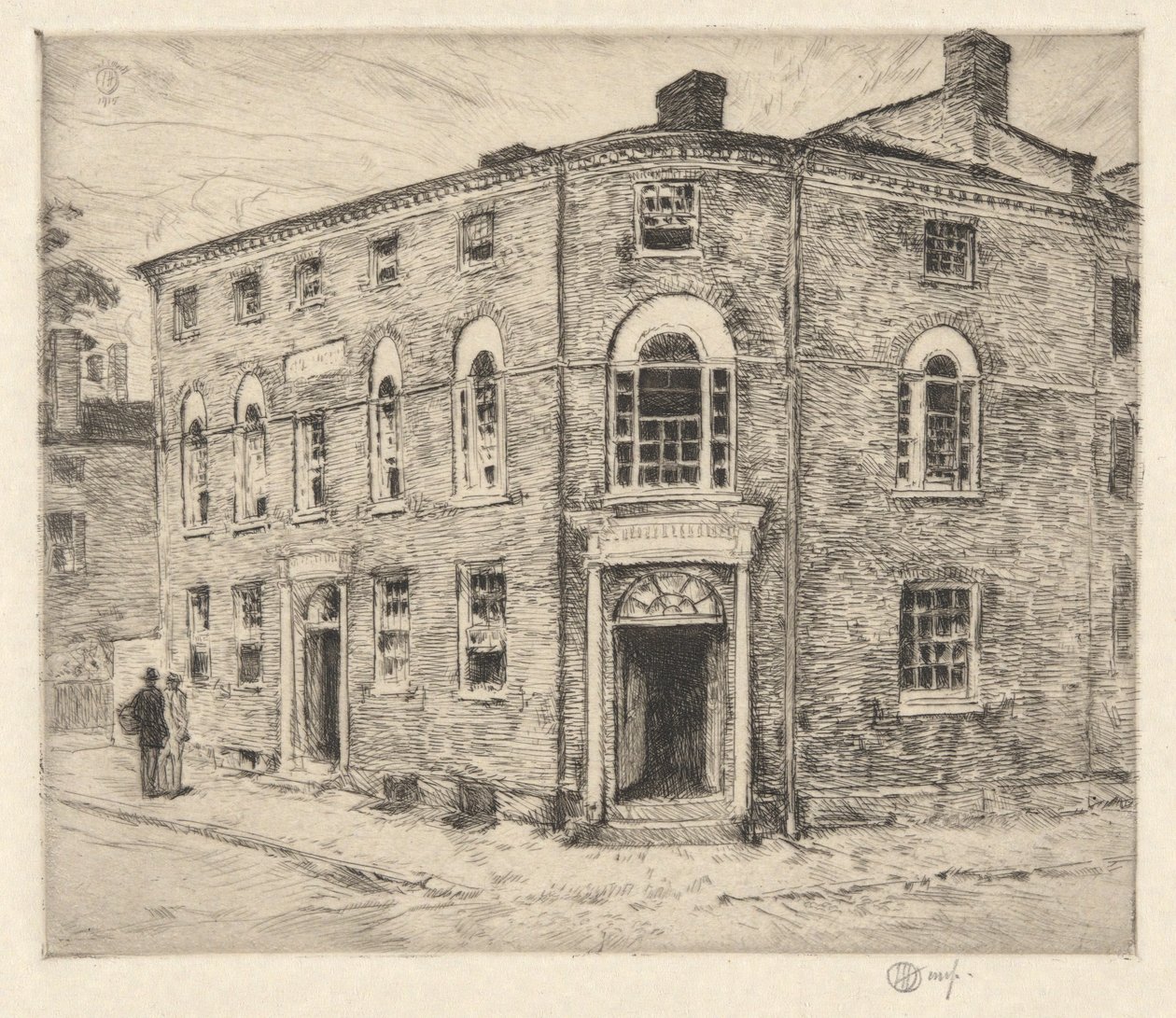 Old Custom House, Portsmouth, 1915 af Childe Hassam