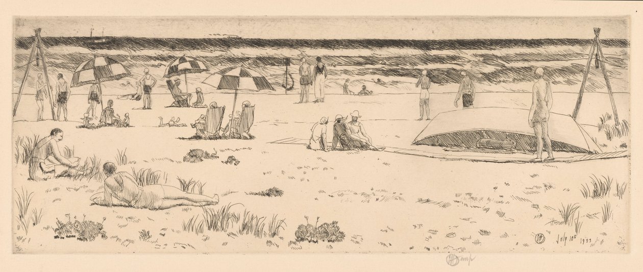 The Beach Club, Easthampton af Childe Hassam
