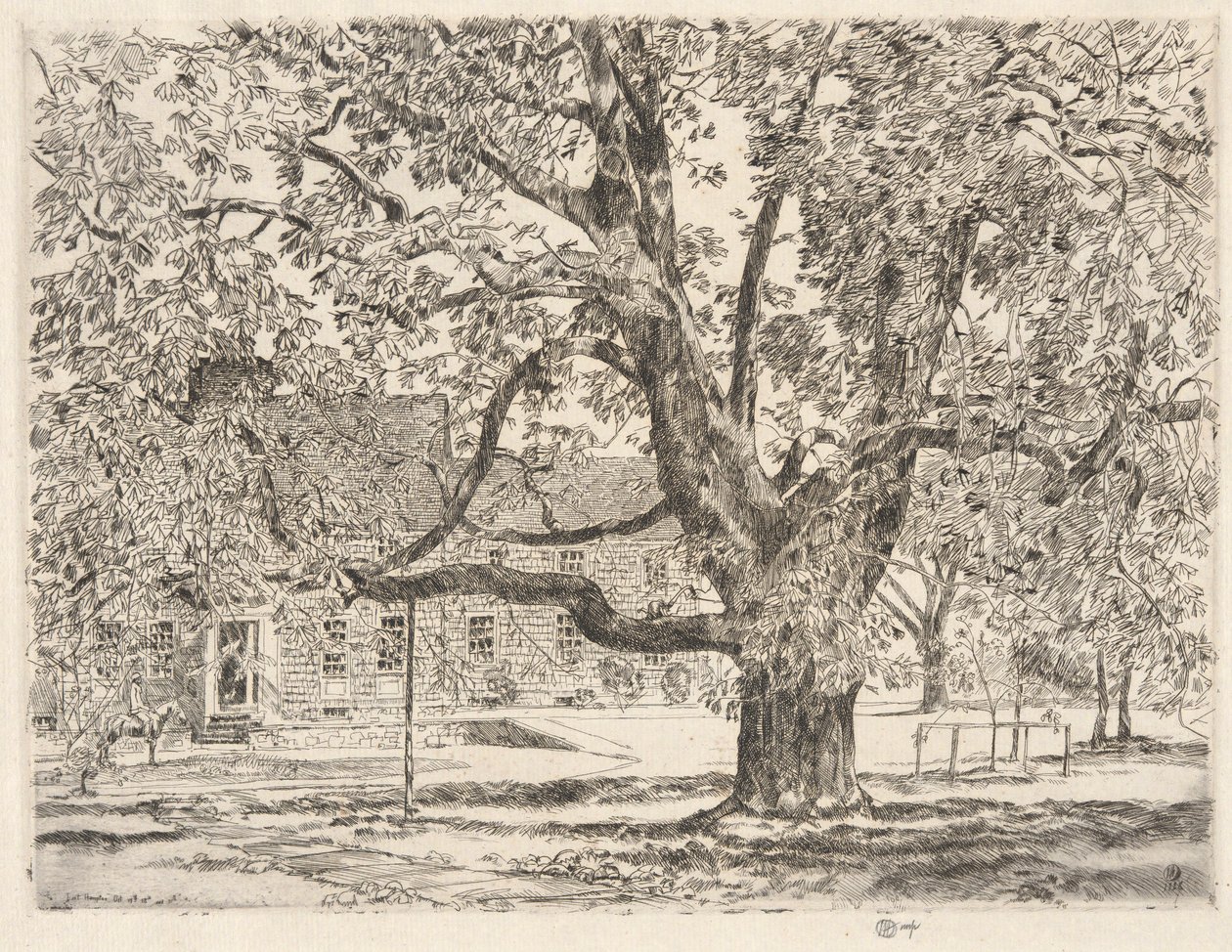 The Big Horse Chestnut Tree, Easthampton af Childe Hassam