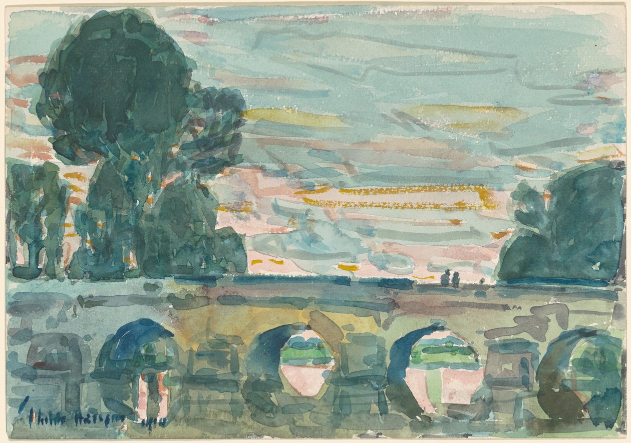 Broen ved Grez [recto] af Childe Hassam