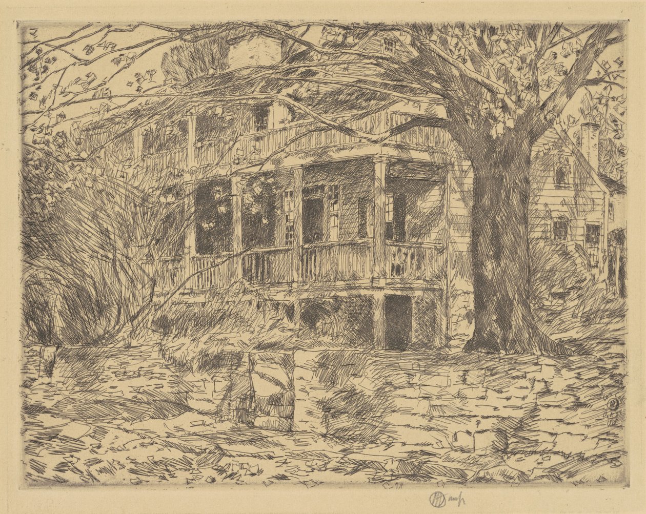 Det gamle hus, Cos Cob af Childe Hassam
