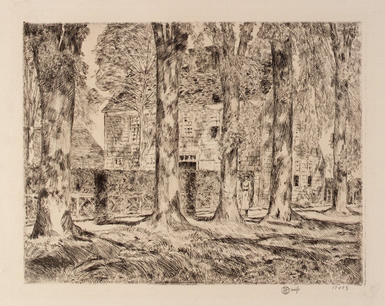 The Village Elms, Easthampton af Childe Hassam
