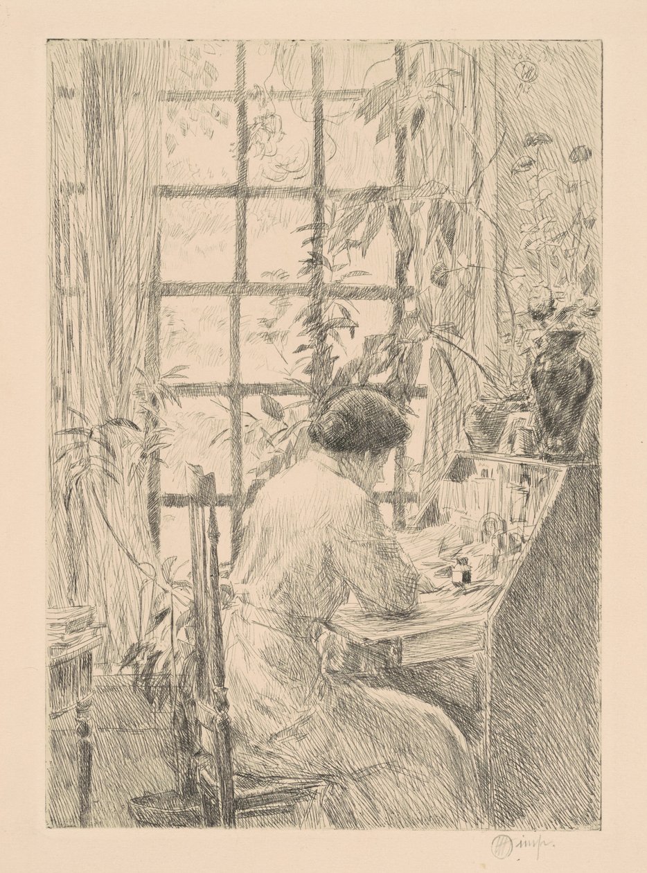 Skrivebordet af Childe Hassam