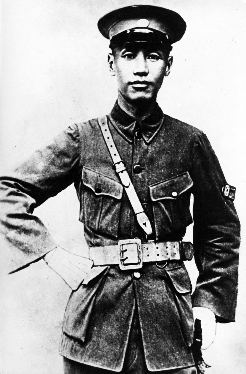 Portræt af en ung Chiang Kai Shek, ca. 1920