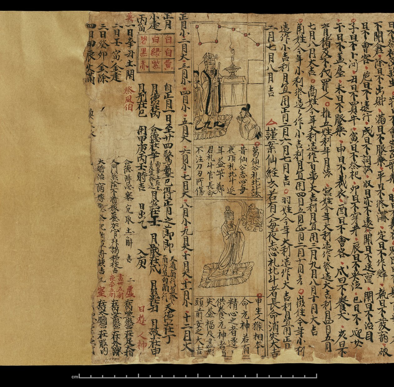 Almanak, Dunhuang Mogao (blæk på papir) af Chinese School