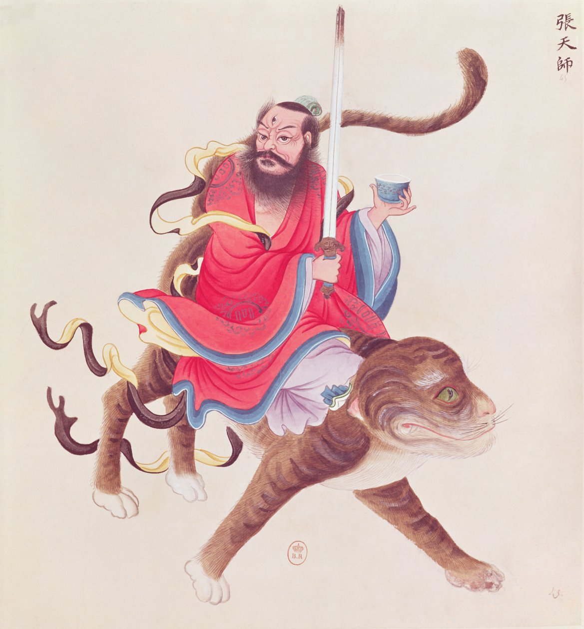 Chang Tao-Ling (fl.35 e.Kr.) (wc på papir) af Chinese School