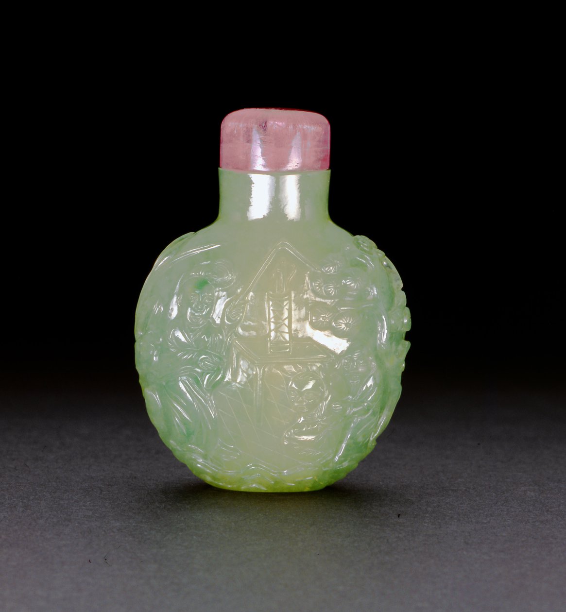 Jadeite snusflaske, ca. 1780-1850 (jade) af Chinese School