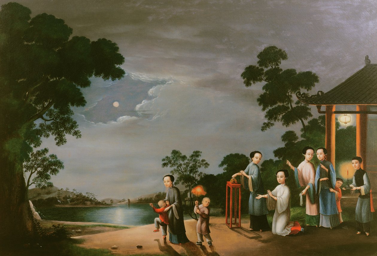 Midt-Autumn Moon Festival, ca. 1800 af Chinese School