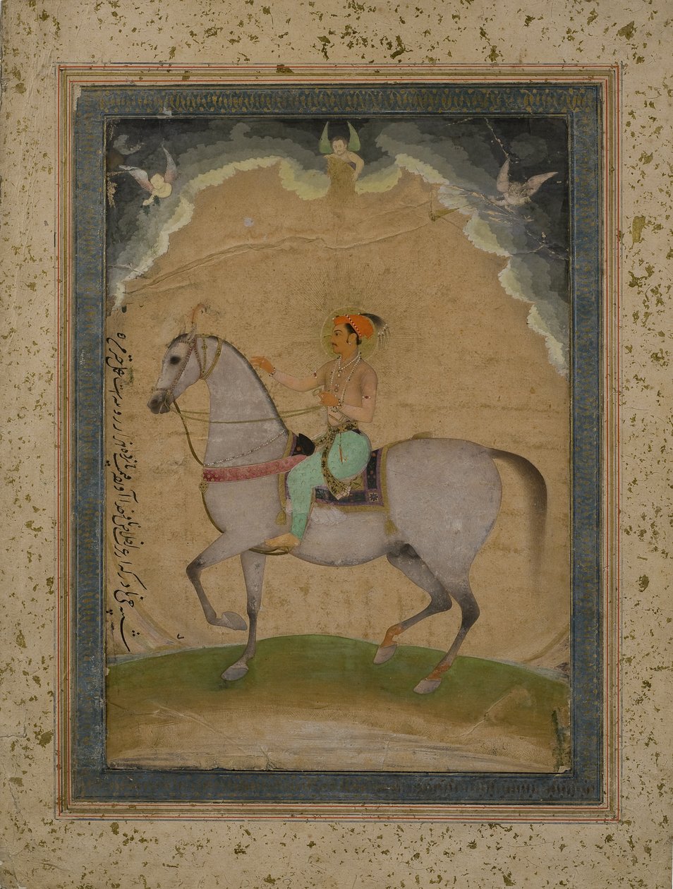 Et ridesportræt af prins Dara Shikoh som ung mand, 1640 af Chitarman