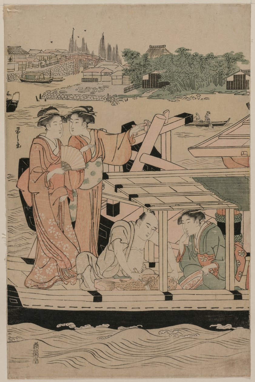 Bådfest på Sumida-floden af Chobunsai Eishi