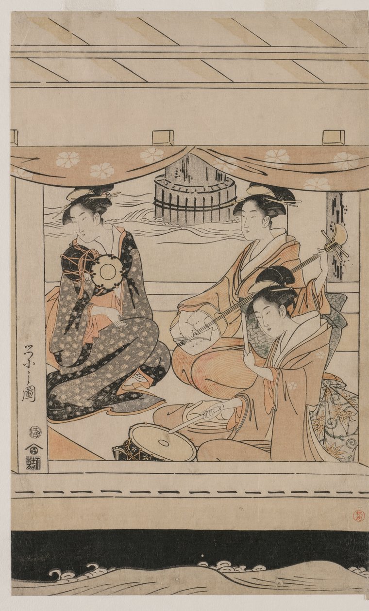 Fest på lystbåden Kawaichimaru af Chobunsai Eishi