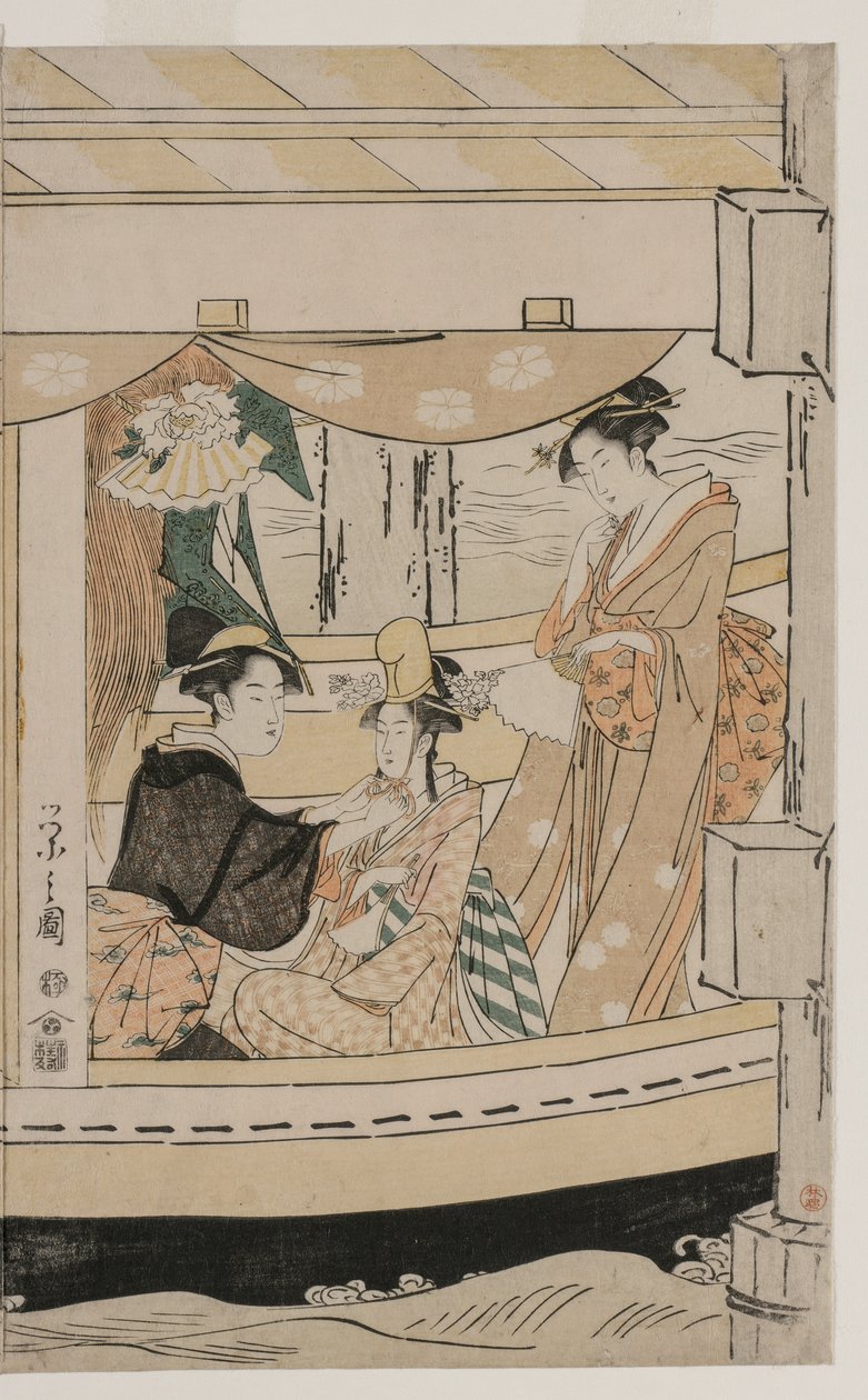 Fest på lystbåden Kawaichimaru af Chobunsai Eishi