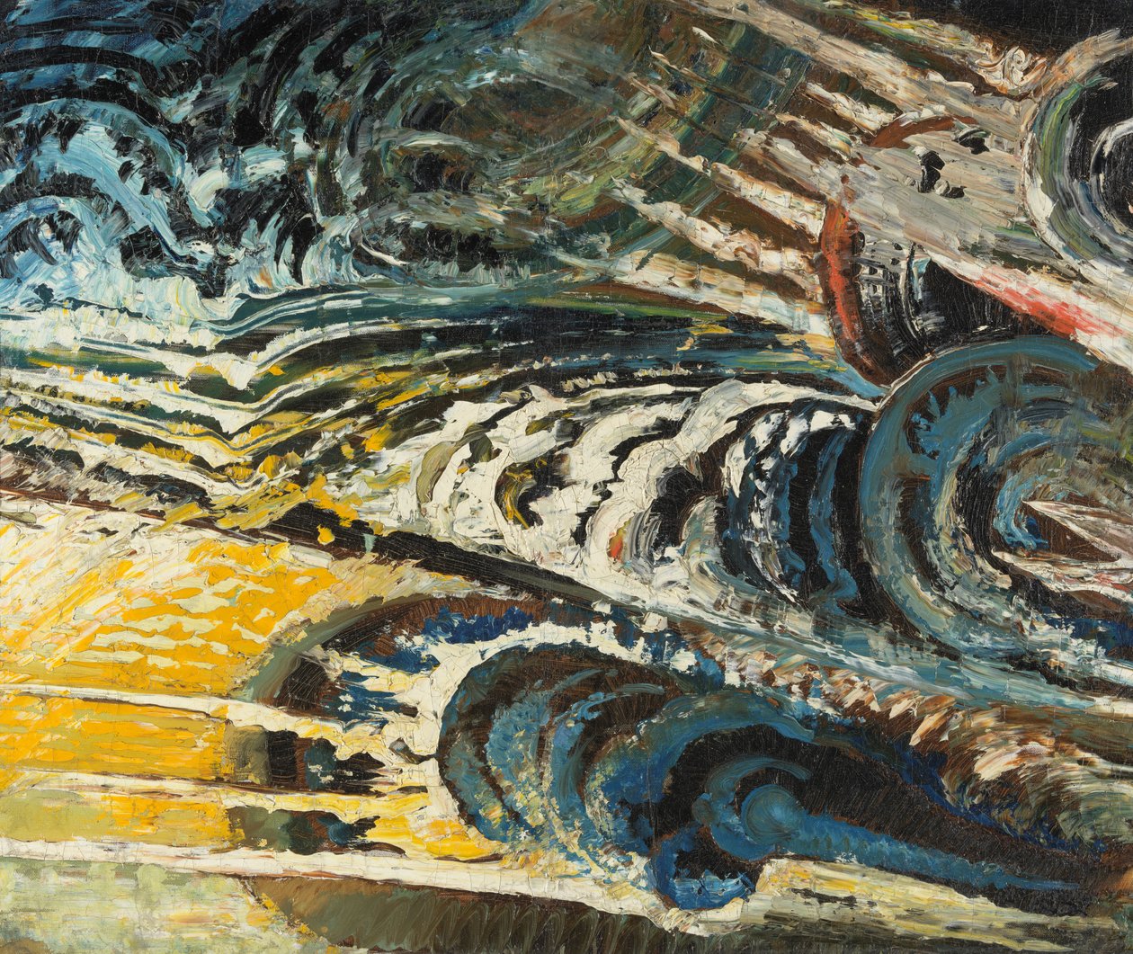 Abstrakti-futuristinen sävellys, n. 1912 (öljy kankaalle) af Chris Lanooy