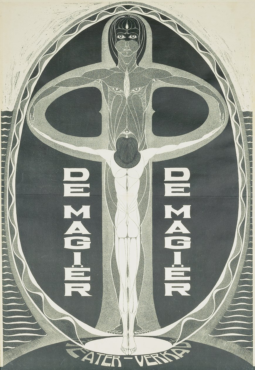 The Magician, ca. 1915 (farve litho) af Chris Lebeau