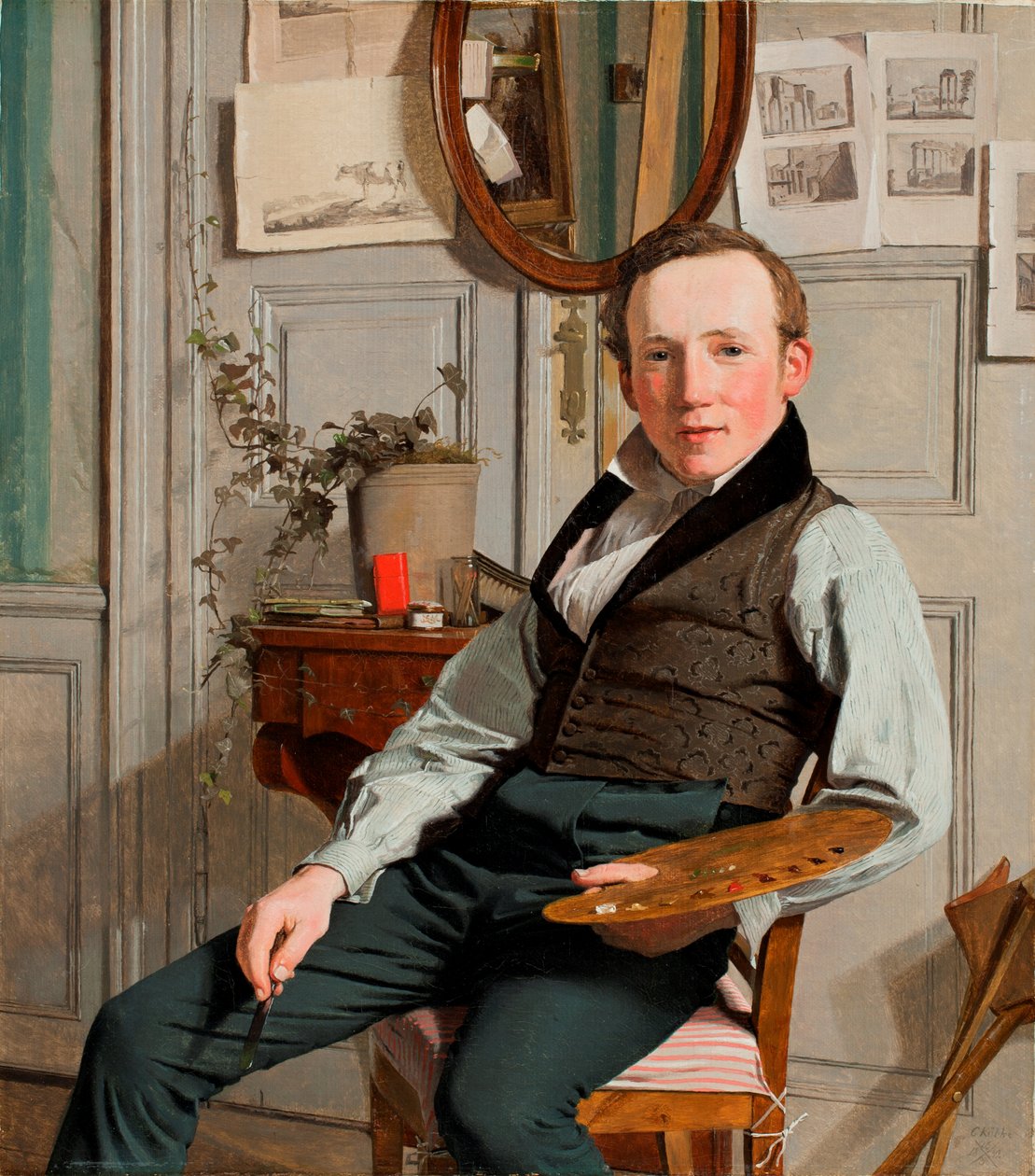 Portrait of Frederik Sødring af Christen Schjellerup Købke