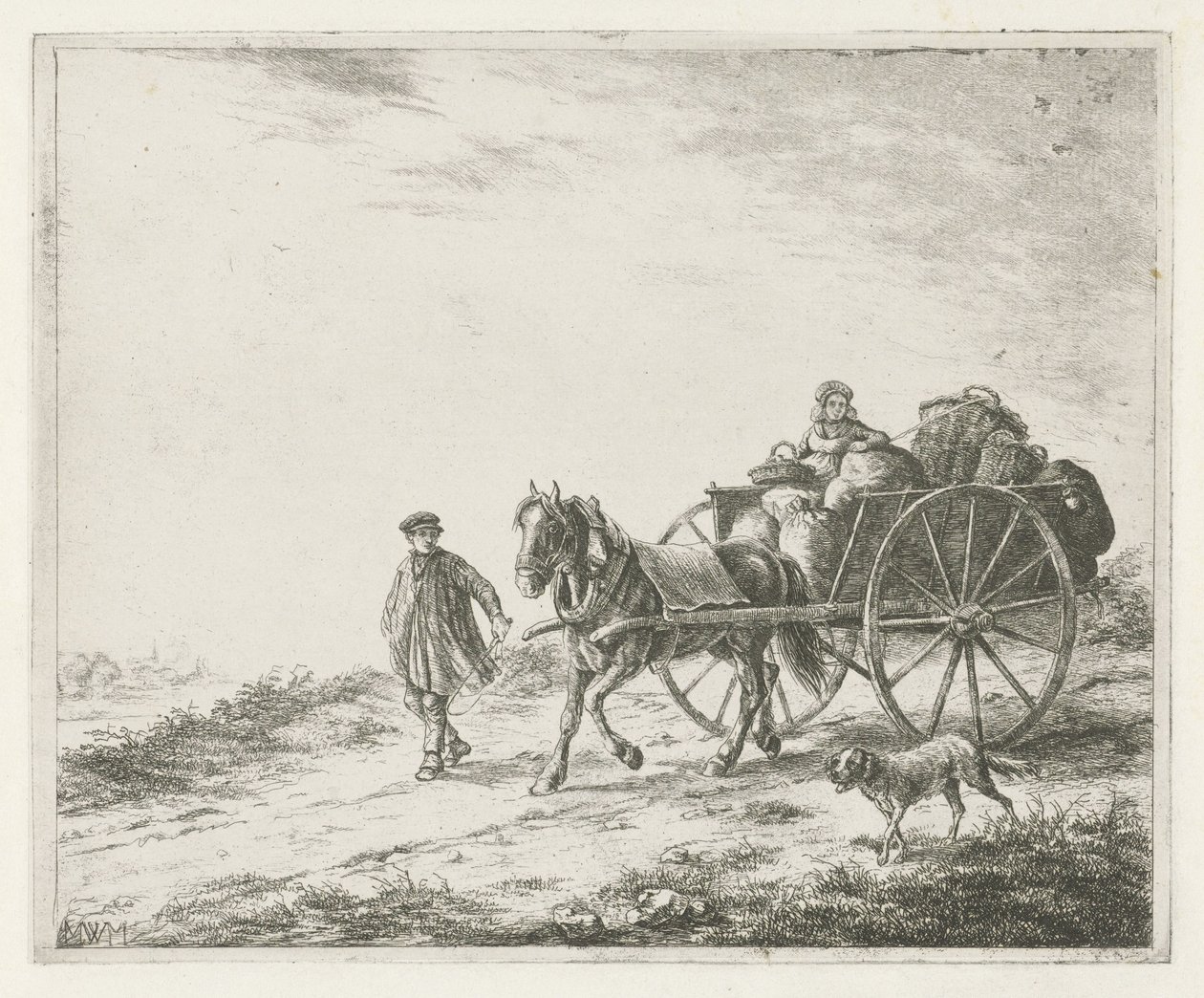 Bondevogn med læs af Christiaan Wilhelmus Moorrees