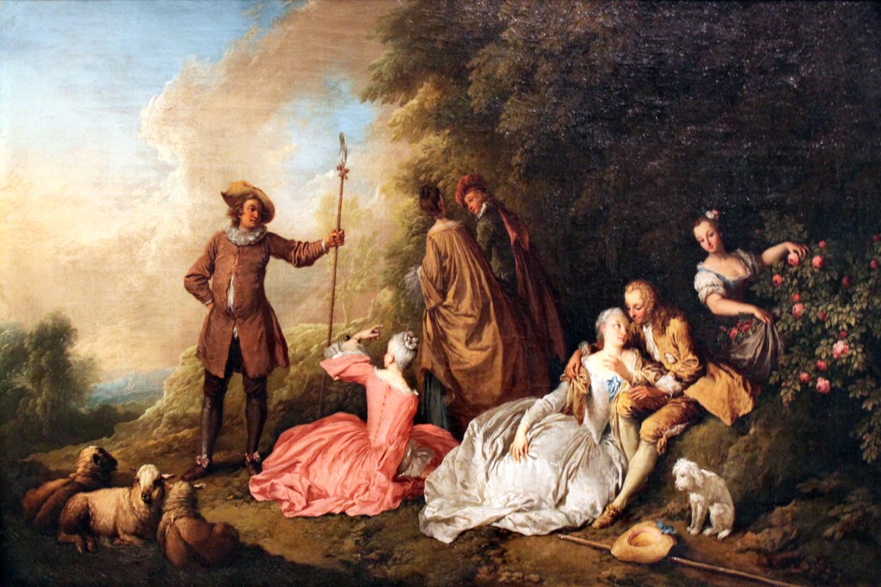 Samfund udendørs af Christian Wilhelm Ernst Dietrich