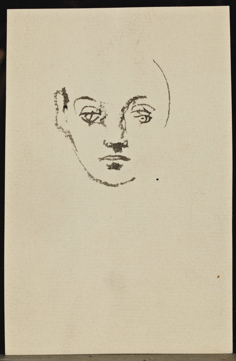 Studie af et ansigt (blæk på papir) af Christian Bérard