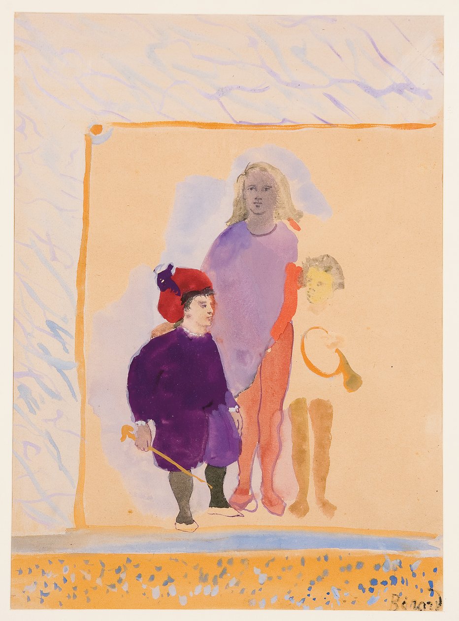 Tre tegn (gouache på papir) af Christian Bérard