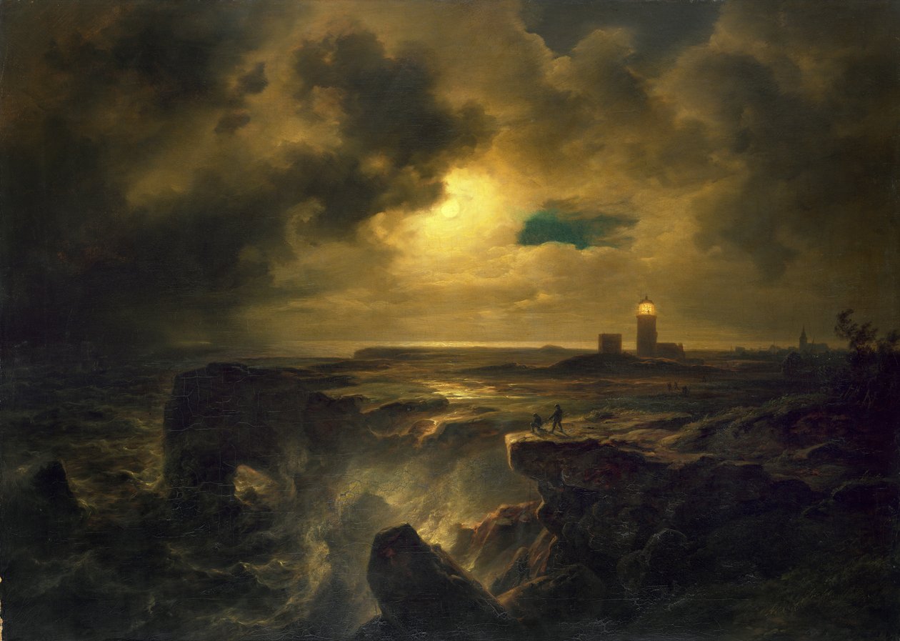 Helgoland i måneskin af Christian Ernst Bernhard Morgenstern